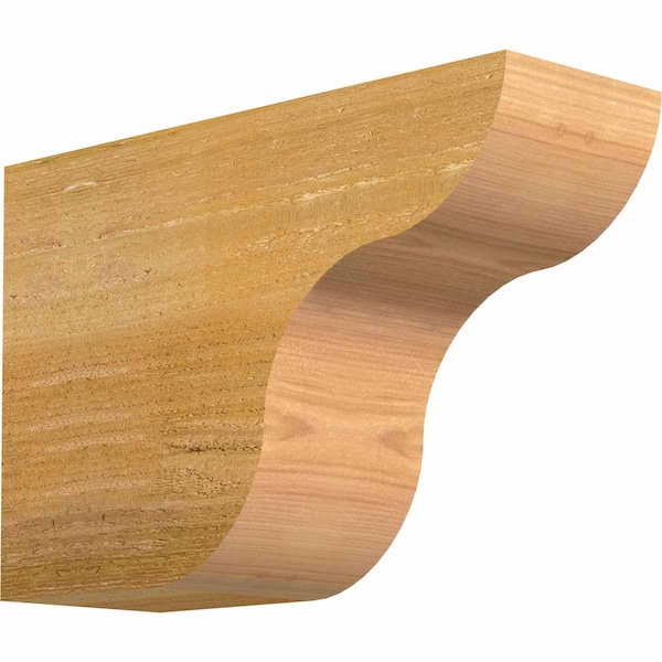Ekena Millwork Carmel Rough Sawn Rafter Tail, Western Red Cedar, 4"W x 8"H x 12"L RFT04X08X12CAR00RWR - main